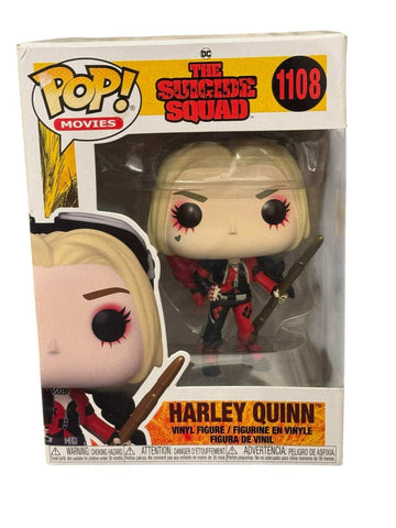 Funko Pop Movies Harley Quinn Suicide Squad vinyl figure with bat accessory in original packaging