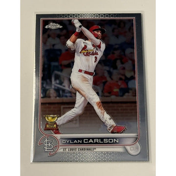 2022 Topps Chrome - DYLAN CARLSON RC - MLB St Louis Cardinals Baseball Card #158