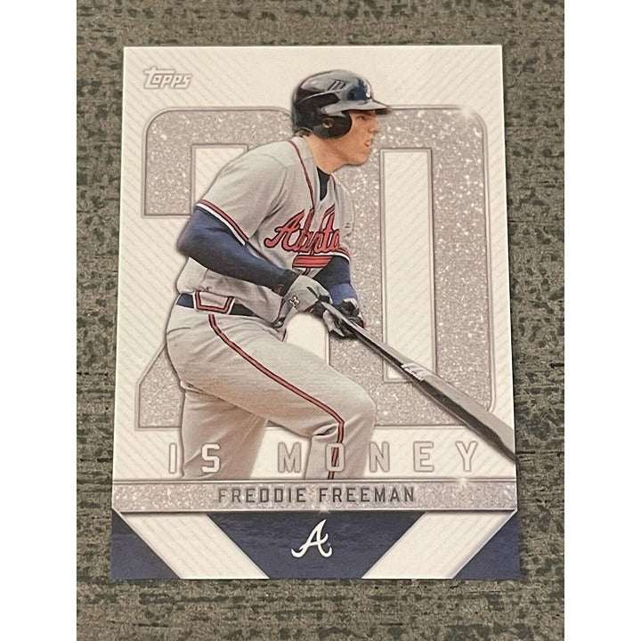Freddie Freeman 2022 Topps X Wander Franco Collection baseball card Atlanta Braves batting pose