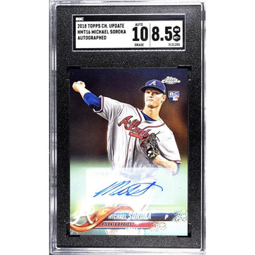Michael Soroka 2018 Topps Update Variation Auto RC baseball card graded 8.5 by SGC