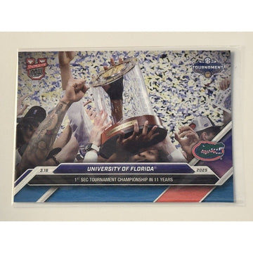34/49* University of Florida SEC Champs 2024-25 Bowman U NOW Basketball Card #88
