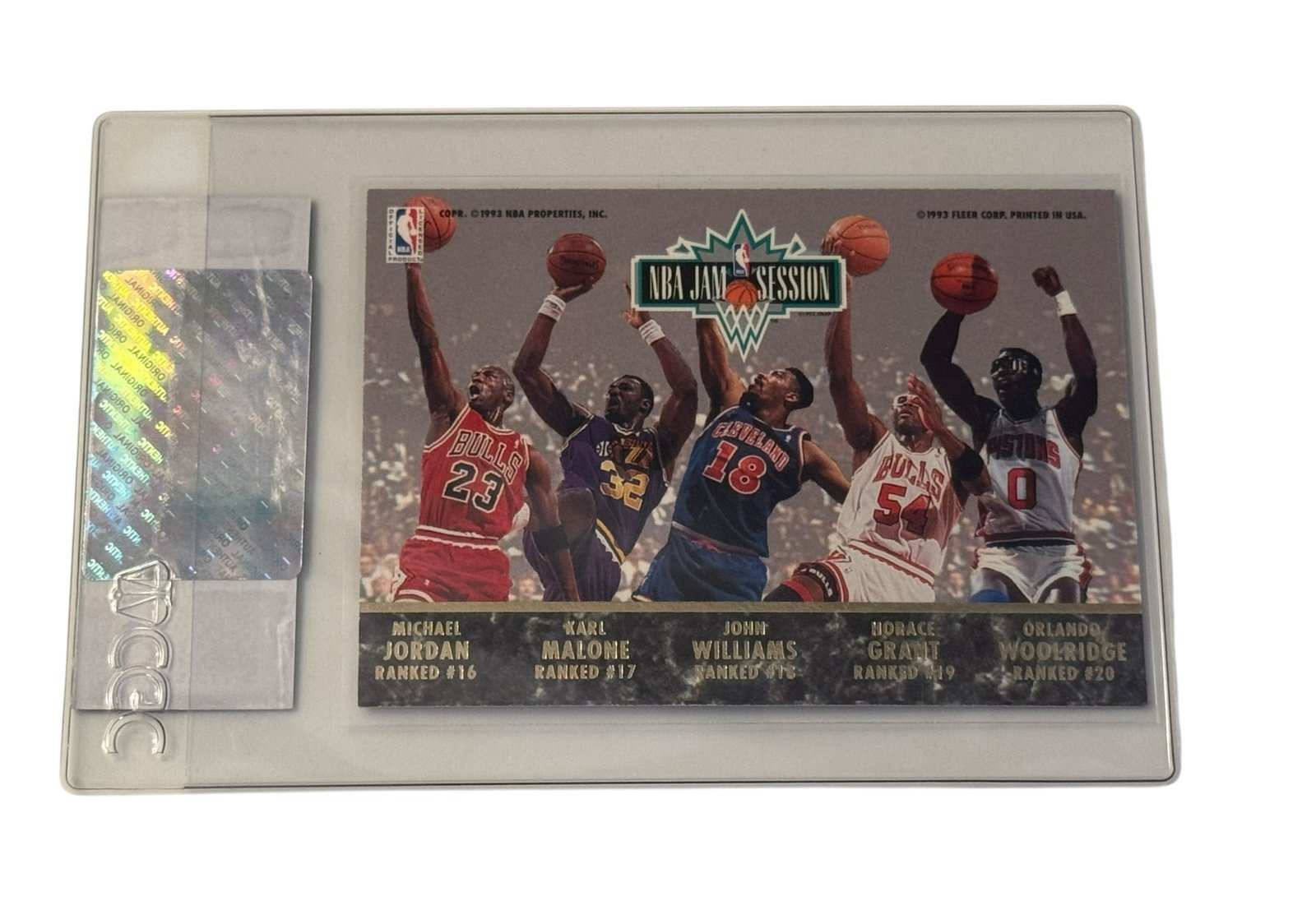 1992-93 Fleer Ultra Jam Session Card 120 Michael Jordan CGC Certified Authentic basketball trading card in protective sleeve