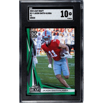 2023 Leaf Draft Jaxon Smith-Njigba RC Card #B2-9 NCAA Ohio State/Seahawks SGC 10