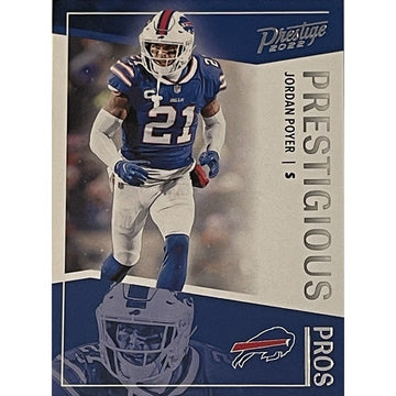 2022 Panini Prestige Football Jordan Poyer Prestigious Pros Insert #PP-17 Bills*