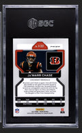 Ja'Marr Chase RC 2021 Panini Prizm Silver Variation Bengals card graded SGC 9.5 in protective case