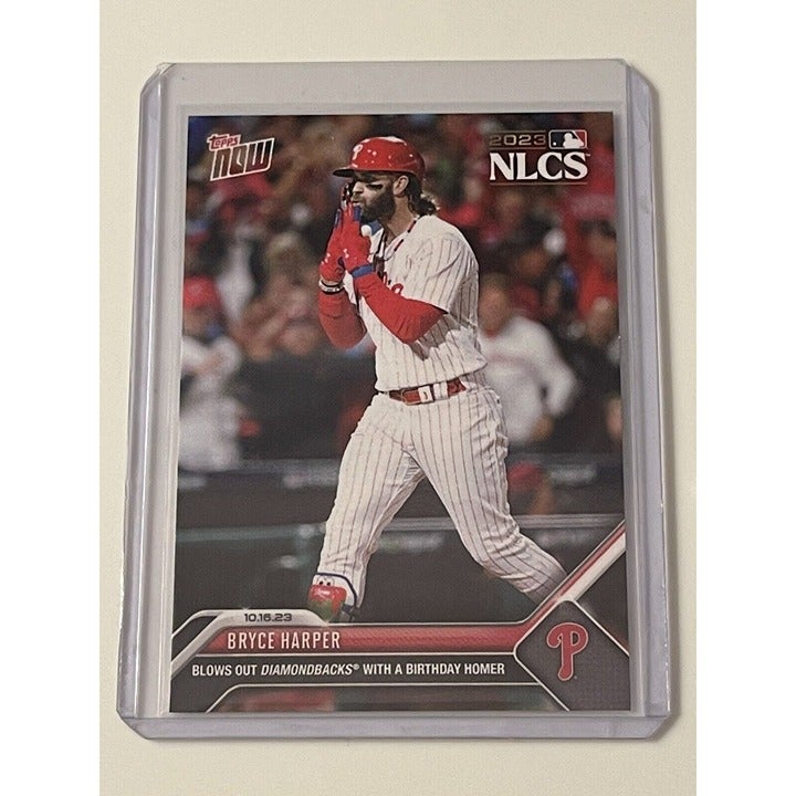 2023 Topps NOW Bryce Harper* Red Parallel Card #1008 SSP MLB Phillies NLCS Card*