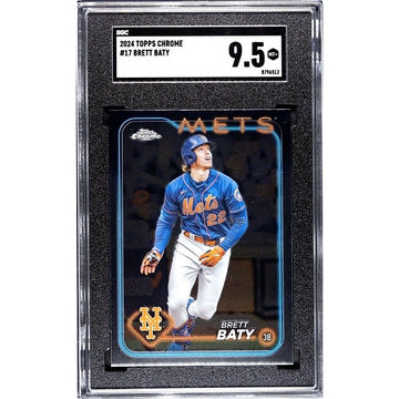 Brett Baty* - 2024 Topps Chrome MLB NL New York Mets Baseball Card #17 - SGC 9.5