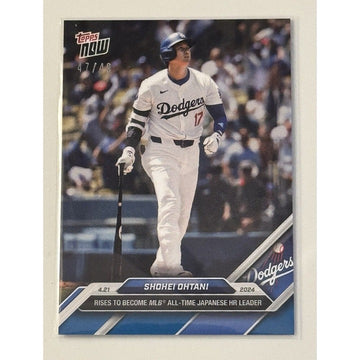47/49* 2024 Topps Now Shohei Ohtani MLB All-Time Japanese HR Leader Dodgers #106