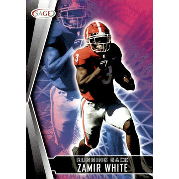 2022 SAGE High Series Football Card  #96 Zamir White Red - NFL Las Vegas Raiders