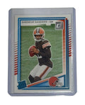 Shedeur Sanders RC 2025 Donruss Rated Rookie Cleveland Browns QB football card #306 in protective case