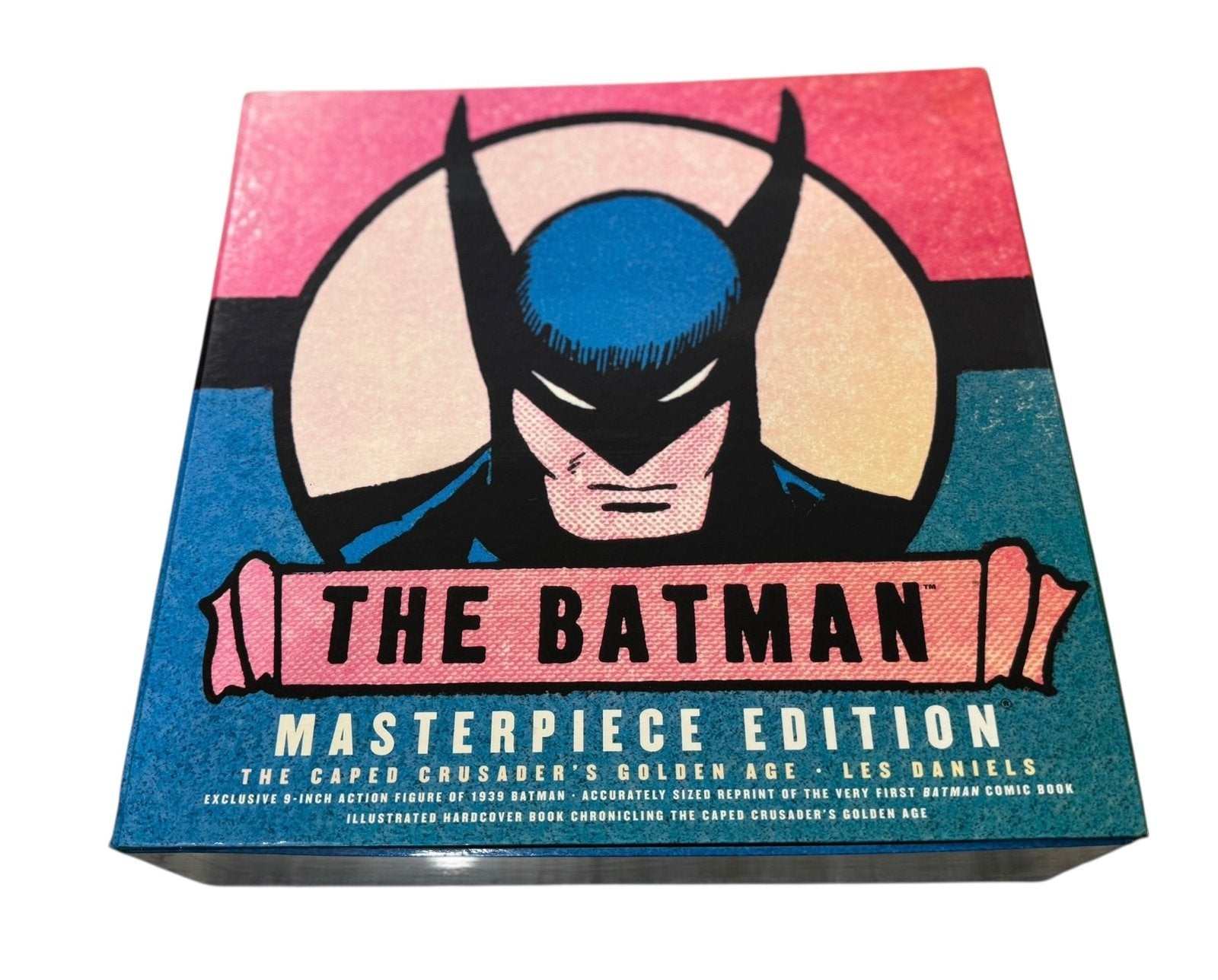 Vintage 1999 Batman Masterpiece Edition collector box with 1939 Batman figure and comic book reprint