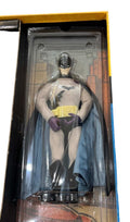 Vintage 1999 Batman 9-inch Golden Age action figure in collector box set with comic and history book