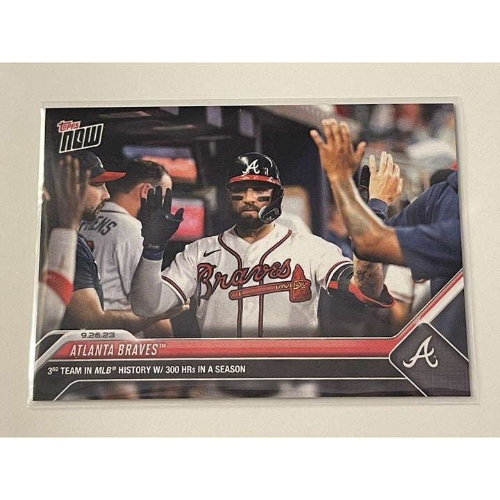 2023 Topps Now 9/10 Atlanta Braves* 300 HRs in a Season BLUE Parallel - Card 922