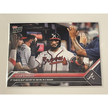 2023 Topps Now 9/10 Atlanta Braves* 300 HRs in a Season BLUE Parallel - Card 922