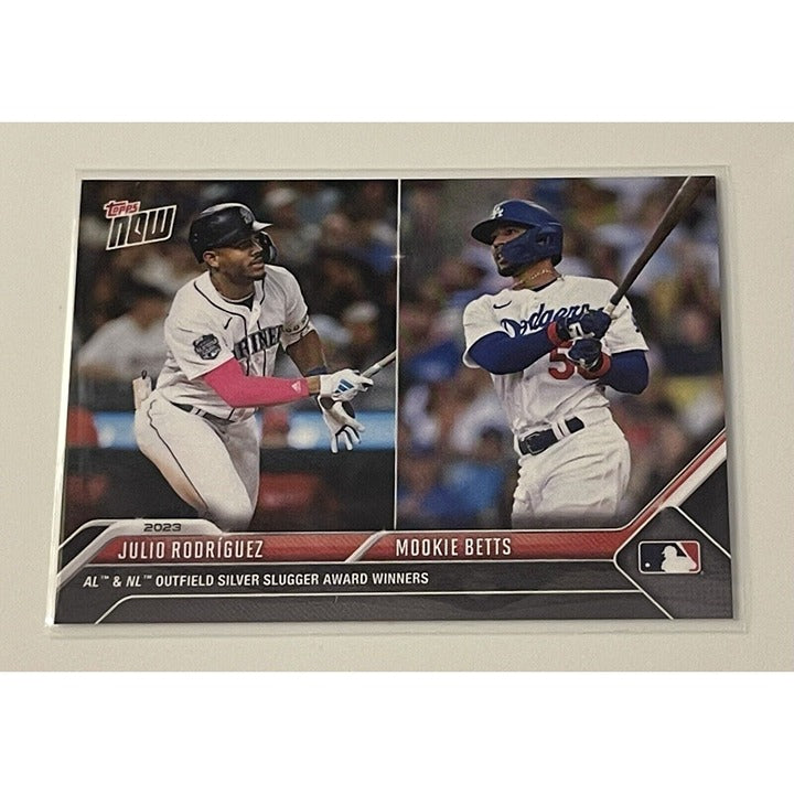 2023 Topps Now Julio Rodriguez/Betts Outfield Silver Slugger Winners Card #SS-7*