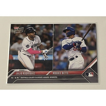2023 Topps Now Julio Rodriguez/Betts Outfield Silver Slugger Winners Card #SS-7*