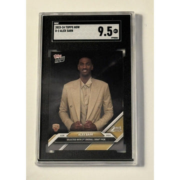 Alexandre Sarr RC* - 2024 Topps Now NBA Draft 2nd Pick D-2 - NBA Wizards SGC 9.5