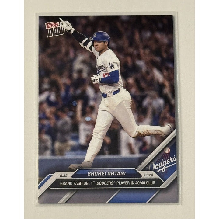 Shohei Ohtani 2024 MLB Topps Now card 584 Dodgers 40/40 Club limited edition trading card