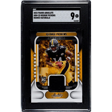 George Pickens rookie card patch relic 2022 Panini Absolute SGC 9 Pittsburgh Steelers