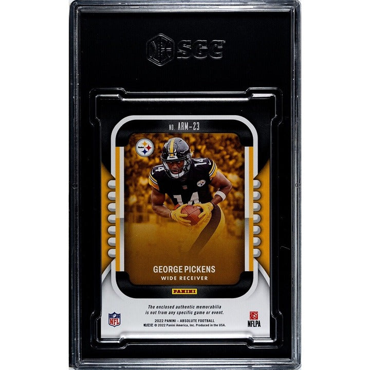 George Pickens rookie card 2022 Panini Absolute patch relic graded SGC 9 in protective case