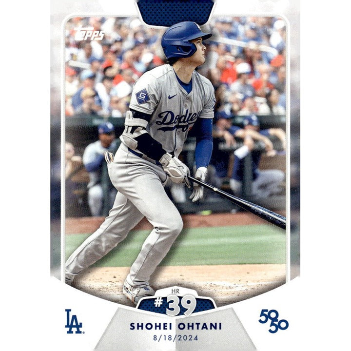 50/50 LIMITED EDITION! Shohei Ohtani MLB LA Dodgers 2024 TOPPS NOW Season #HR 39
