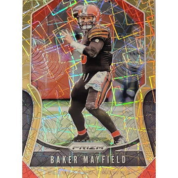 2019 Panini PRIZM Baker Mayfield No Huddle Silver Disco Card #88 NFL Browns/Bucs
