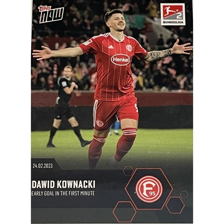 2023 Topps Now David Kownacki #143 Fortuna Duesseldorf BUNDESLIGA Early Goal 1st