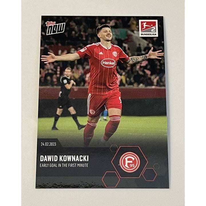 2023 Topps Now David Kownacki Fortuna Duesseldorf Bundesliga early goal collectible card