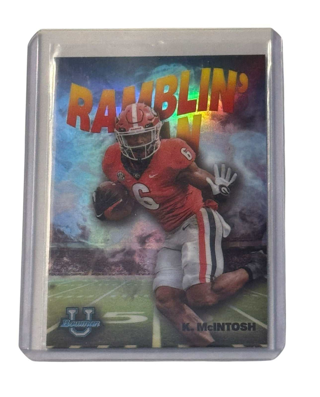 Kenny McIntosh 2022 Bowman U Chrome Ramblin Man football card Georgia Bulldogs RB