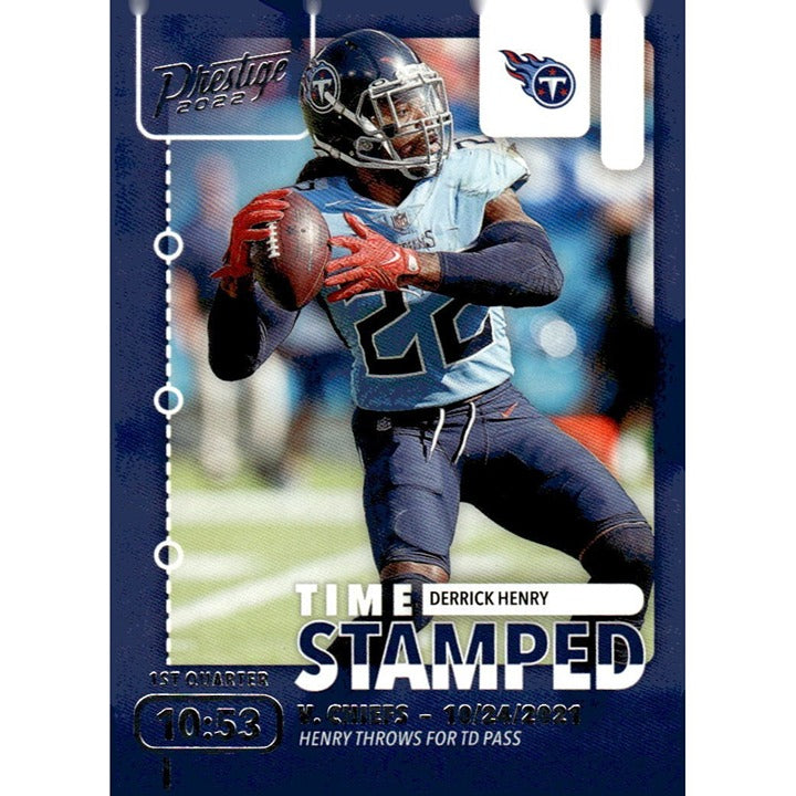2022 Panini Prestige Derrick Henry* Time Stamped NFL Baltimore Ravens Card #TS-1