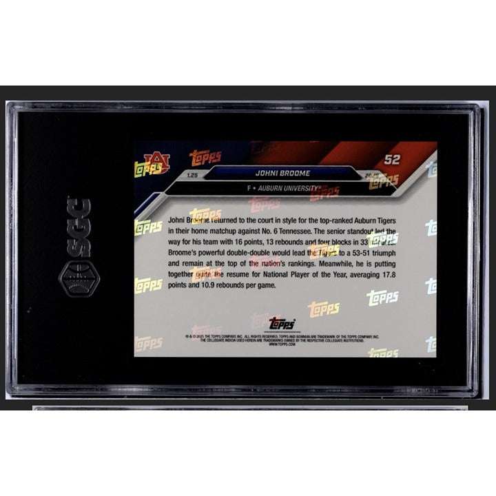 2024-25 Bowman U Now Johni Broome Auburn Tigers rookie basketball card graded SGC 10