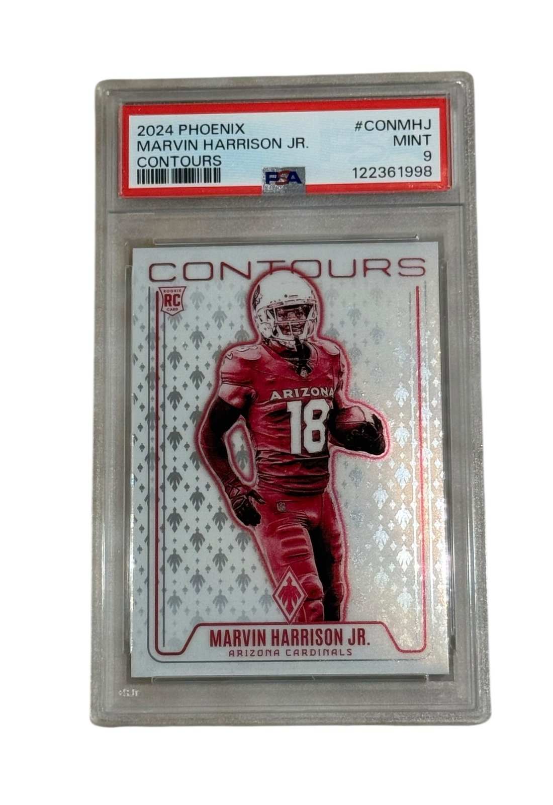 2024 Marvin Harrison Jr RC Phoenix Contours Arizona Cardinals PSA 9 Mint football card