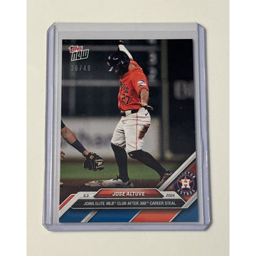 36/49* 2024 Topps Now Jose Altuve MLB Houston Astros 300th Steal #151 - IN HAND!
