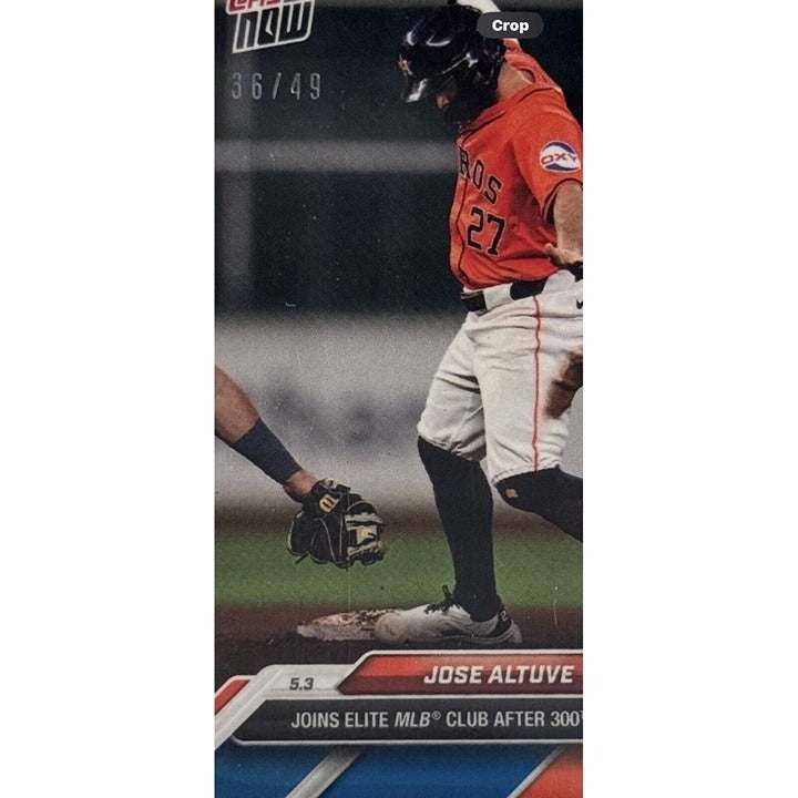 2024 Topps Now Jose Altuve Houston Astros 300th steal limited edition card 36/49