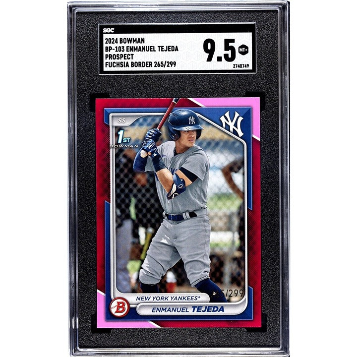 Enmanuel Tejeda RC 2024 Bowman 1st Purple Border BP-103 Prospect 265/299 SGC 9.5