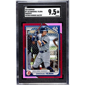 Enmanuel Tejeda RC 2024 Bowman 1st Purple Border BP-103 Prospect 265/299 SGC 9.5