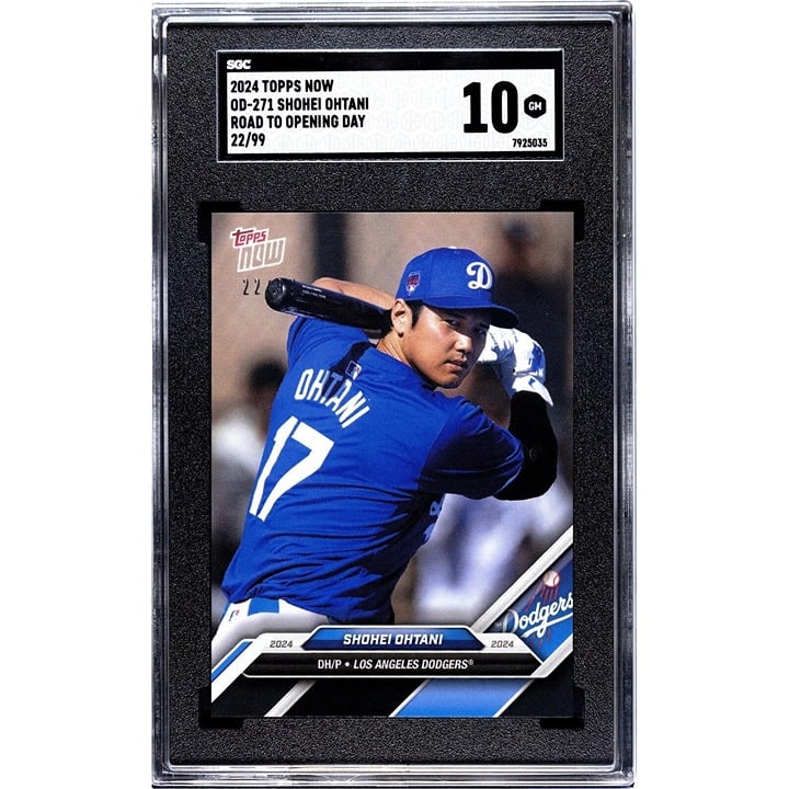 22/99 SHOHEI OHTANI 2024 Topps NOW Road To Opening Day MLB LA Dodgers Card SGC10