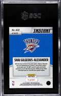 SHAI GILGEOUS-ALEXANDER 2024-25 Panini Instant NBA OKC Thunder Finals Card 632 SGC 9.5