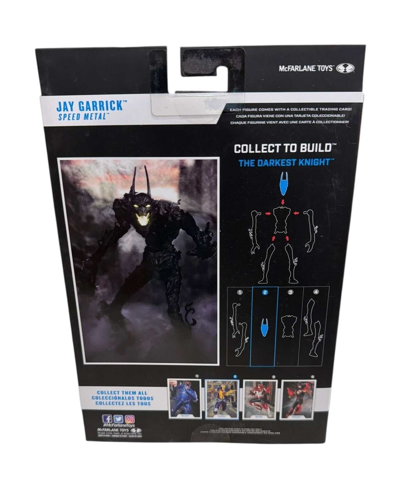 McFarlane DC Multiverse Jay Garrick Speed Metal 7-inch figure sealed packaging back view