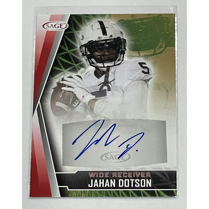 2022 Sage High Series Auto Gold Jahan Dotson NCAA Penn State Football Card A-JD3