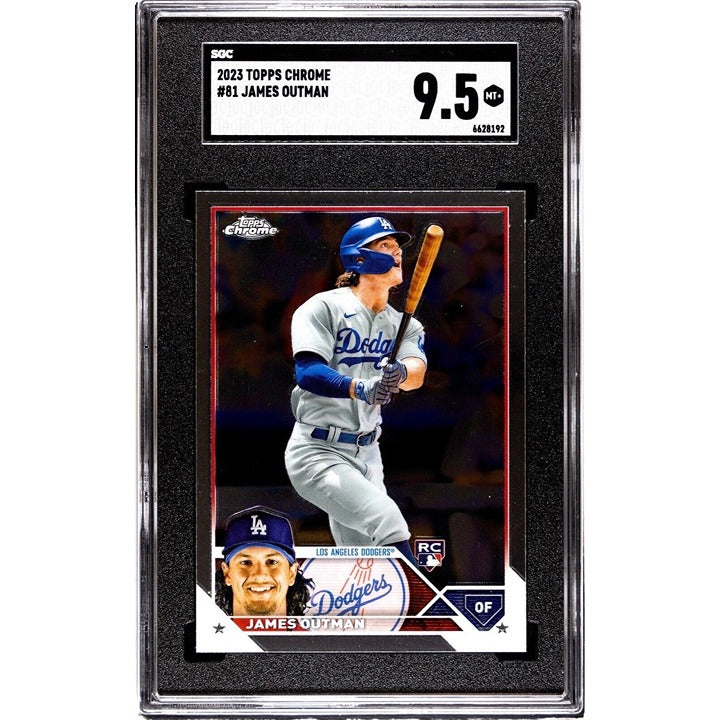 2023 Topps Chrome James Outman* RC - MLB LA Dodgers - Rookie Card #81 - SGC 9.5*