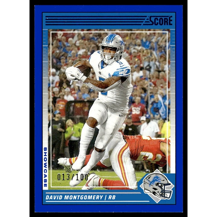 13/100 2024 Score NFL Football #92 David Montgomery Scorecard Detroit Lions MINT
