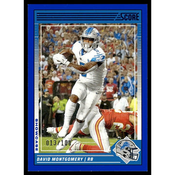 13/100 2024 Score NFL Football #92 David Montgomery Scorecard Detroit Lions MINT