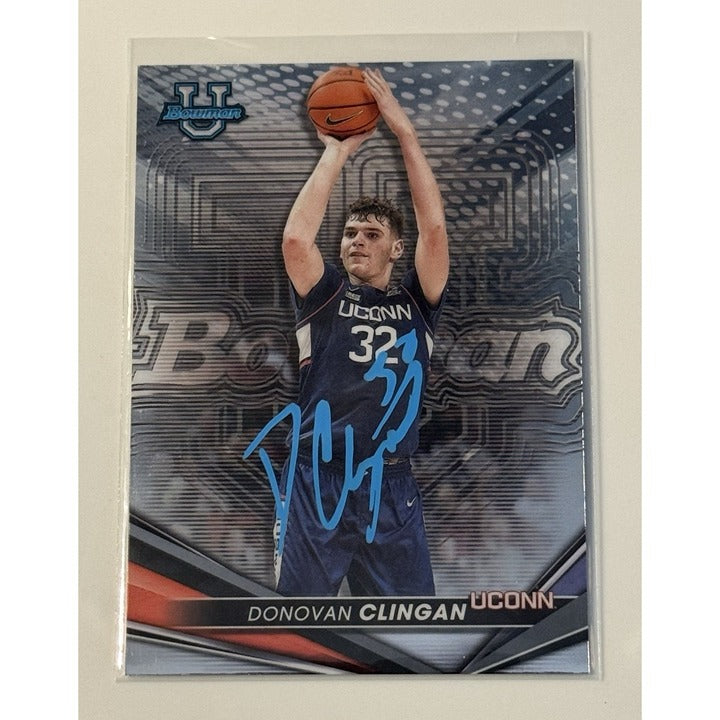 2022 Bowman University Best Donovan Clingan Rookie Auto* UCONN/NBA Trail Blazers