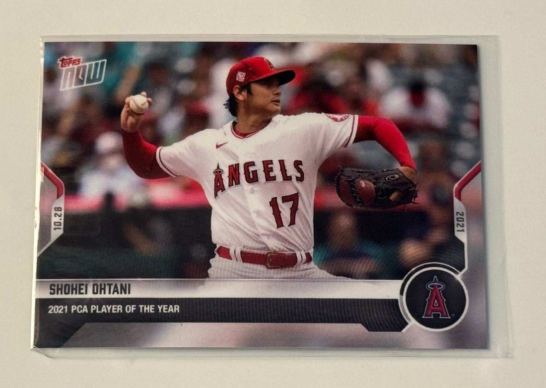 2021 Topps Now Shohei Ohtani Player of the Year MLB Angels baseball card mint condition