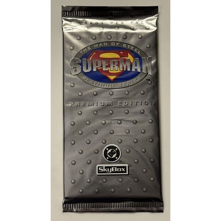 Sealed 1994 Skybox DC Superman The Man of Steel Platinum Series Premium Pack collectible cards