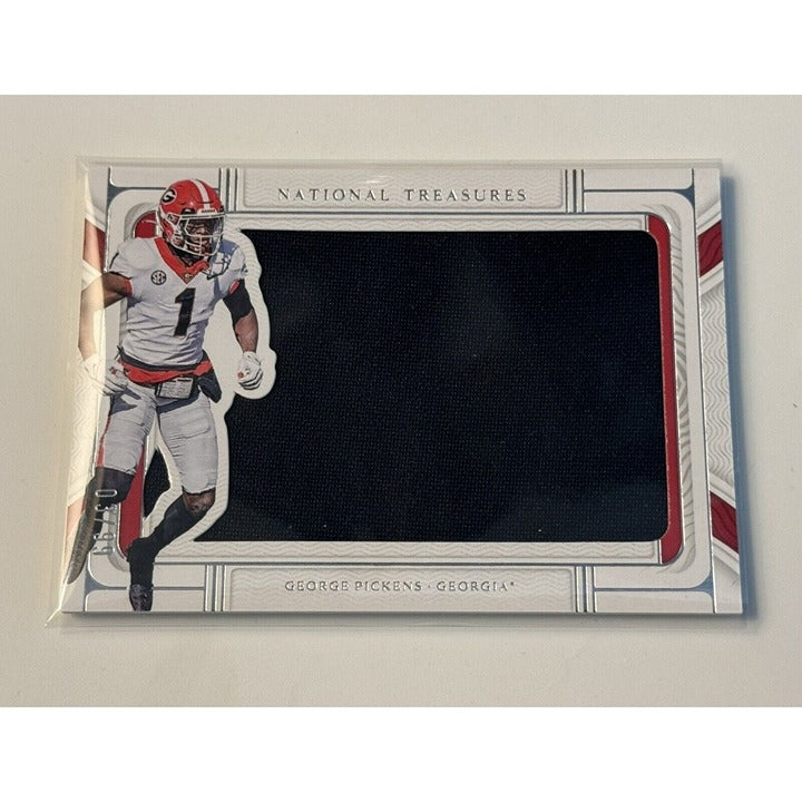 2022 Panini National Treasures Collegiate George Pickens RC UGA/NFL #HOU-GPI /99