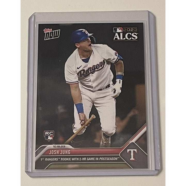 Josh Jung RC 2023 MLB Topps Now rookie card ALCS Texas Rangers postseason champion collectible