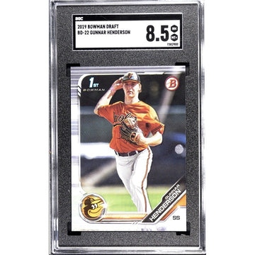 2019 1st BOWMAN DRAFT GUNNAR HENDERSON RC* MLB Orioles Baseball #BD-22 - SGC 8.5