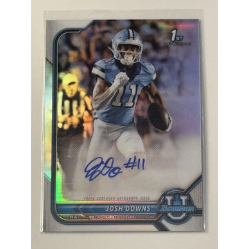 2021 1st Bowman Chrome Josh Downs RC Auto 1st  Refractor NFL Colts Card BCPA-JDO